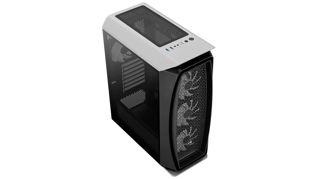 Корпус AeroCool Aero One Frost-G-WT-v1, ATX, Midi-Tower, 2xUSB 3.0, белый, без БП (4710562752335)