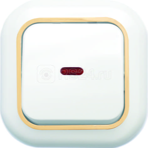 

Выключатель КУНЦЕВО-ЭЛЕКТРО Валентина , 1кл., индикатор/подсветка, скрытый монтаж, в сборе, белый/золотистый (7646)