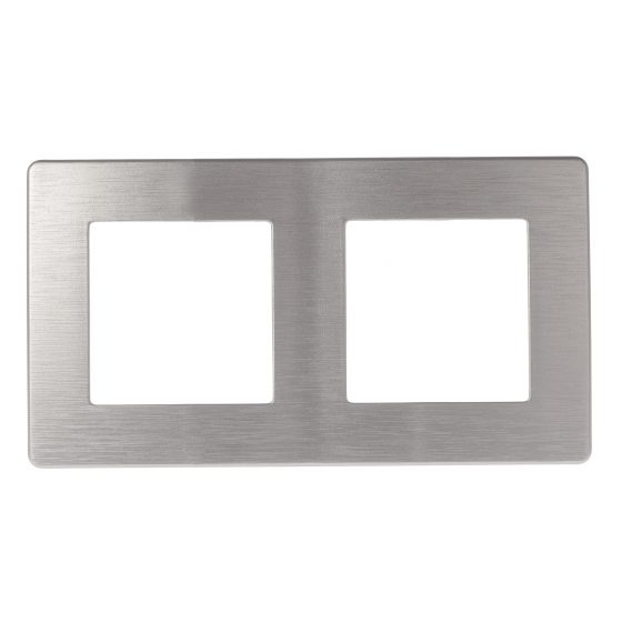 

Рамка ЭРА Эра12 12-5102-03, горизонтальная и вертикальная, 2-поста, алюминий (Б0052511), 12-5102-03