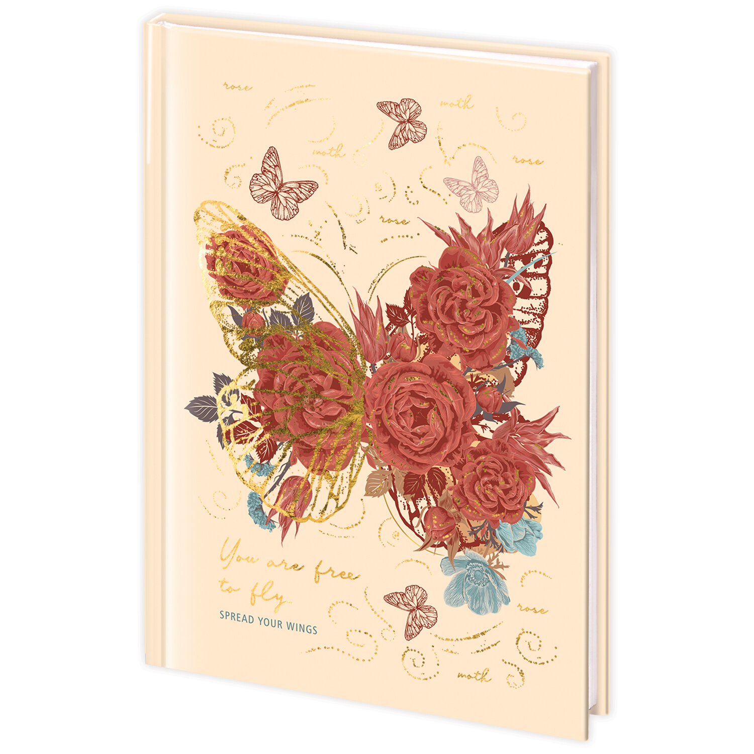 

Ежедневник недатированный A5 STAFF Butterfly, в линейку, 128 листов с рисунком (113524), Butterfly