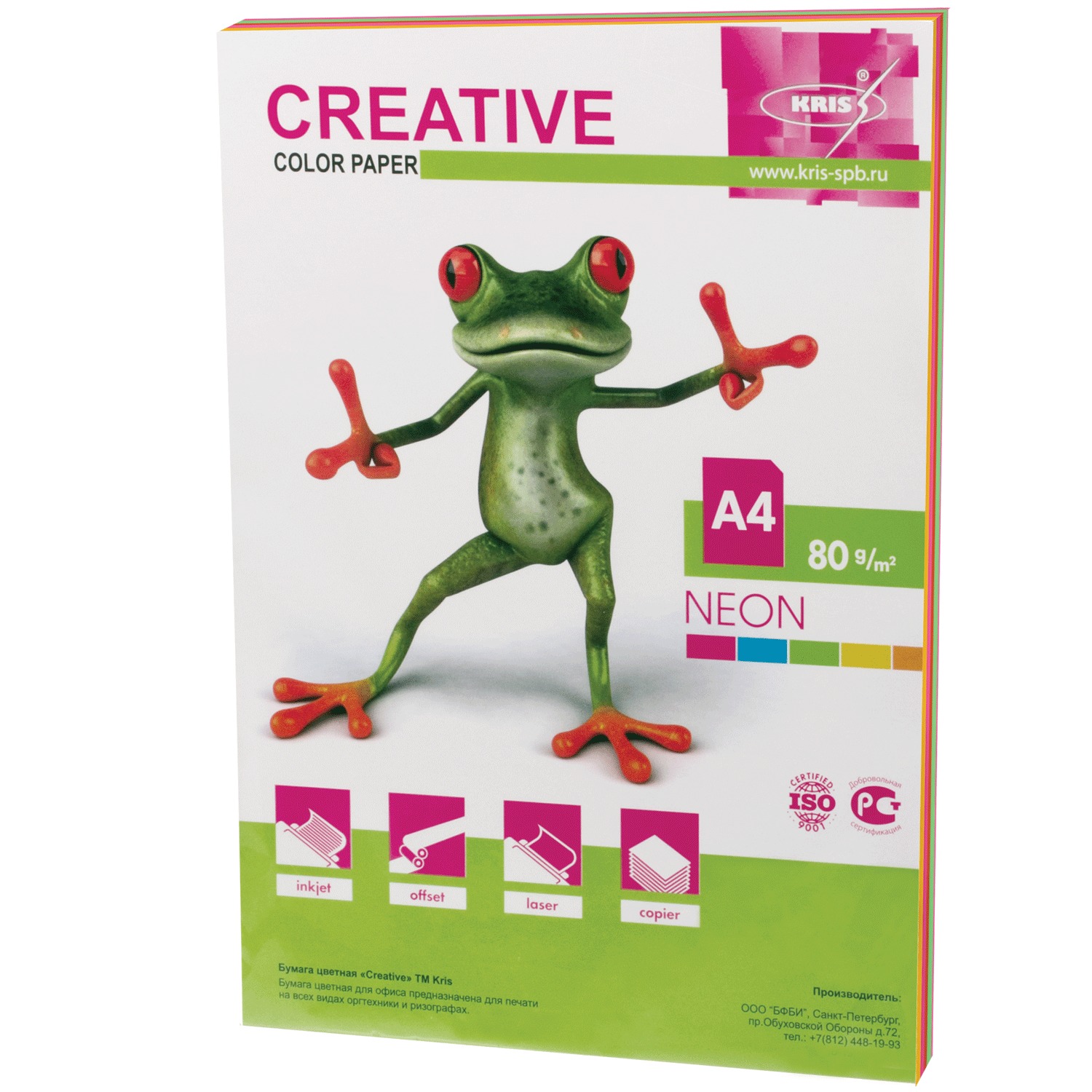 

Бумага A4 80г/м² 50 листов, неоновый оранжевый, Creative Color Paper (БНpr-50ор), 0