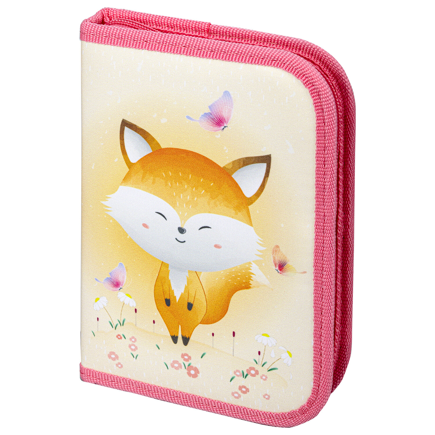 

Пенал ПИФАГОР Smiling fox, 1 отделение, розовый (271014), Smiling fox