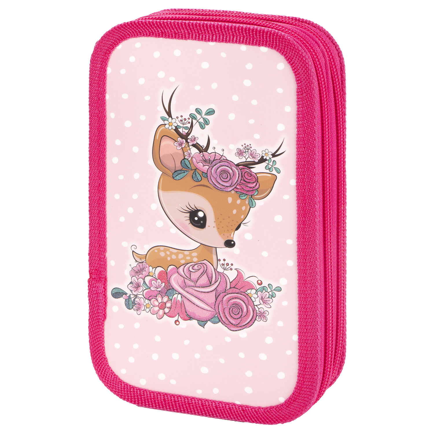 

Пенал ЮНЛАНДИЯ EXTRA Fawn, 2 отделения, розовый (270173), Fawn