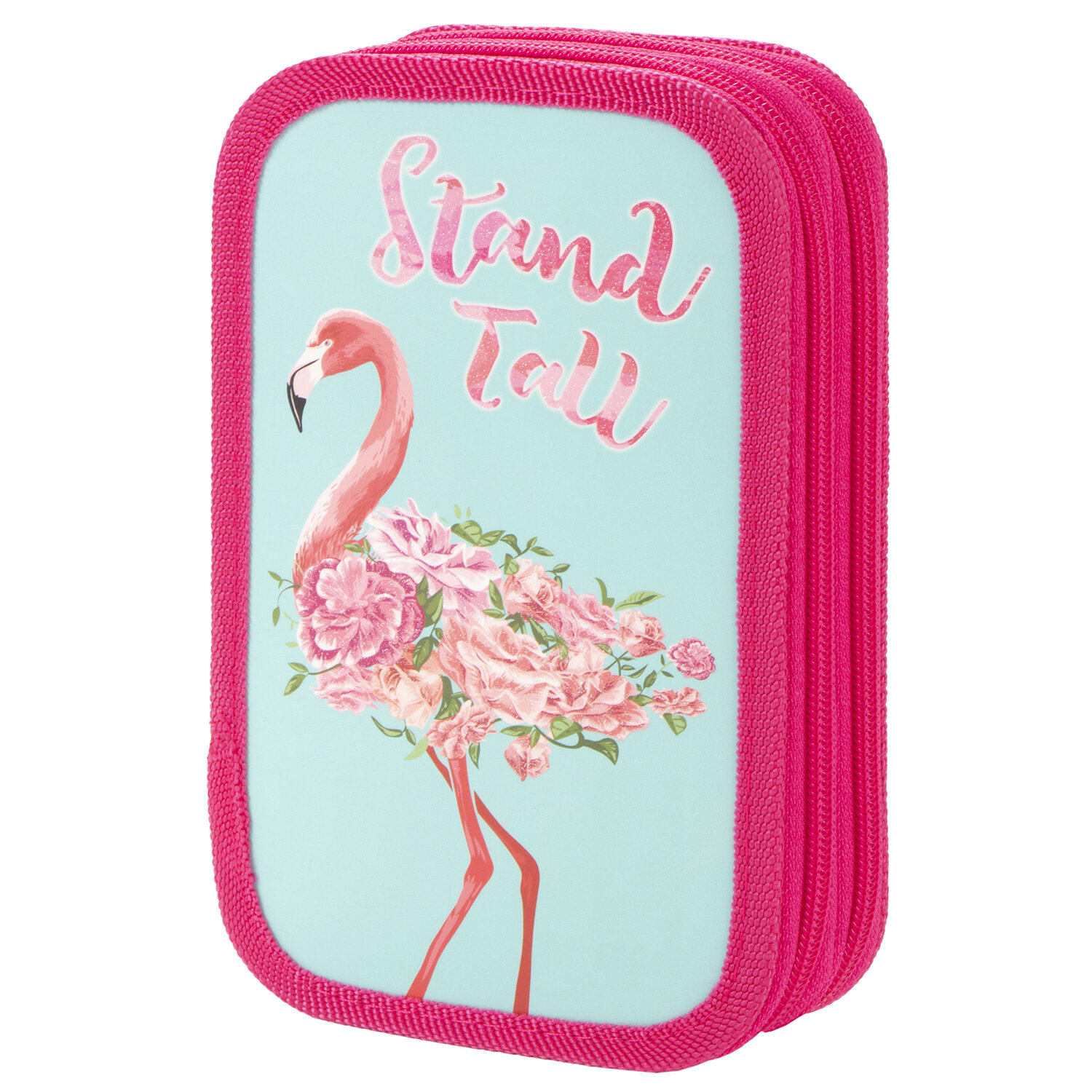 

Пенал ЮНЛАНДИЯ EXTRA Flamingo, 2 отделения, мятный (270174), Flamingo