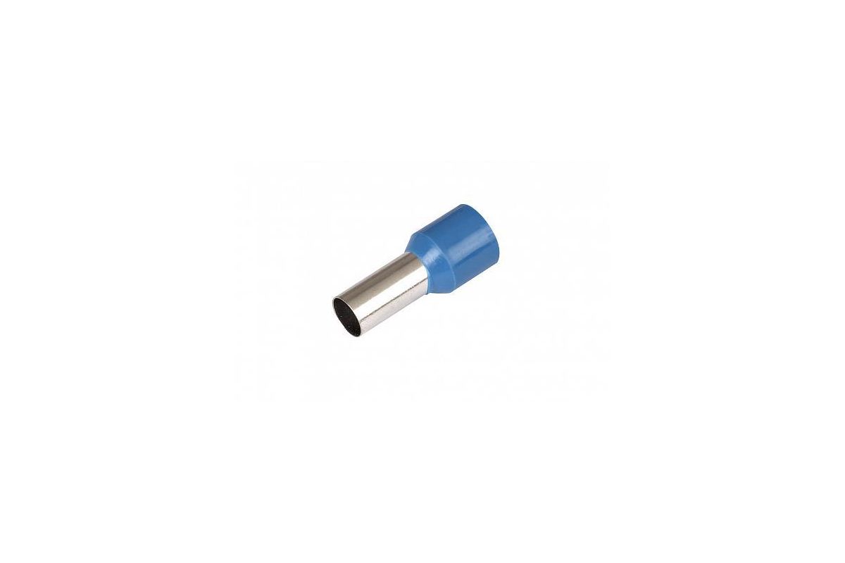 Наконечник НШВИ гильза изолированный, 16 мм², медь, луженый, под опрессовку, синий, 100 шт., HLT Е16-12 (084-04-030)