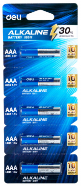 Батарейка Deli E18511, AAA (LR03/24А), 1.5V, 1 шт