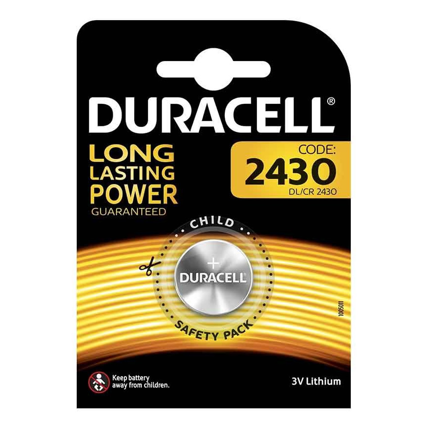 Батарея Duracell Lithium, CR2430, 3V, 1шт - фото 1