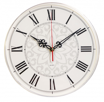 Настенные часы БЮРОКРАТ WALLC-R70P25/WHITE, 1xAA, белый (WALLC-R70P25/WHITE)