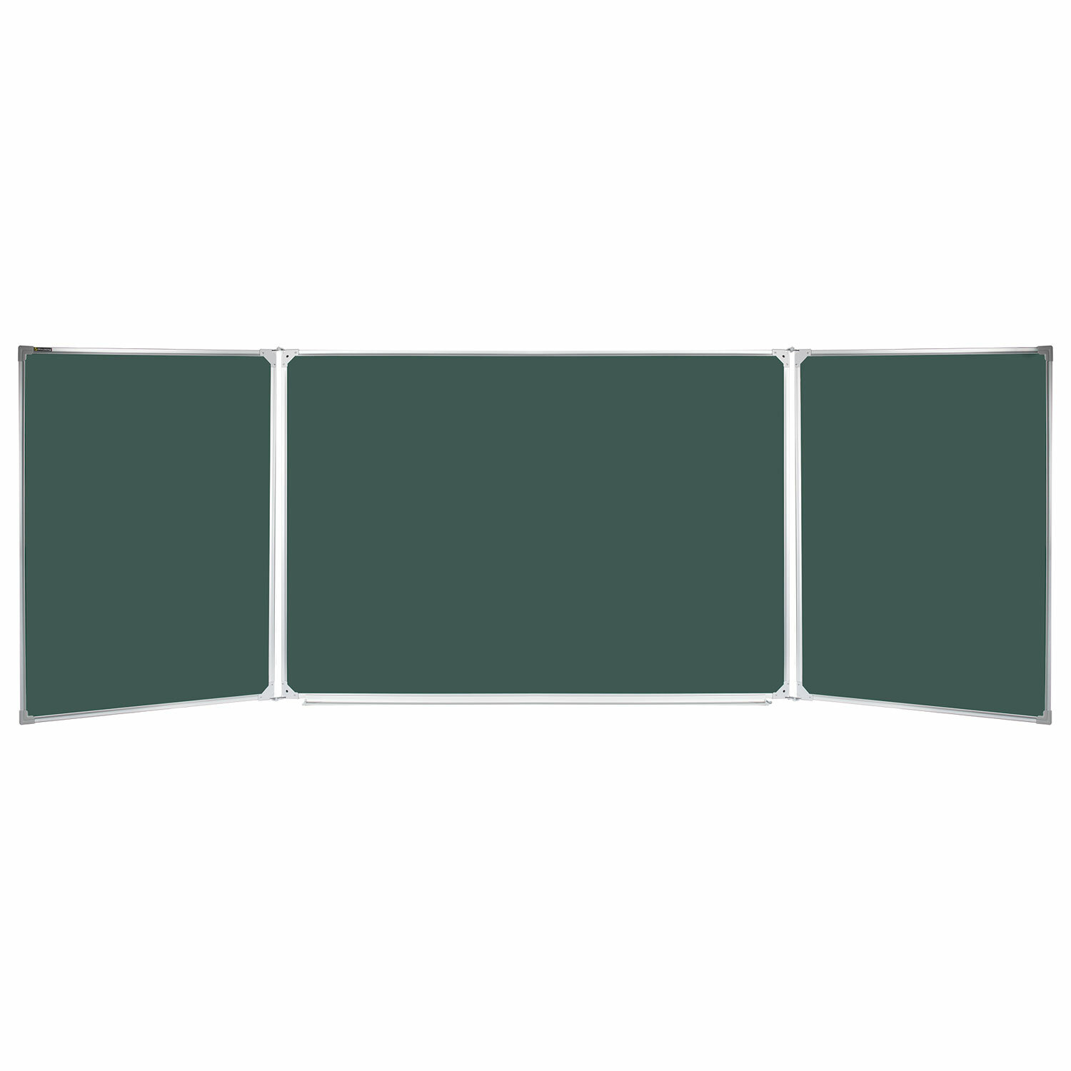 Демонстрационная доска Brauberg меловая, 100х150/300см, пробка (зеленый)/алюминий (серый) (236972)
