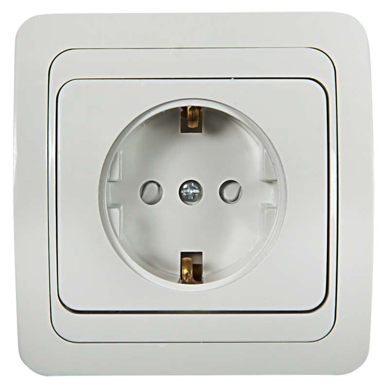 

Розетка IN HOME CLASSICO 2028x, скрытый монтаж, однопостовая, с з/к, со шторками, в сборе, IP20, белый (4690612000978), 2028x