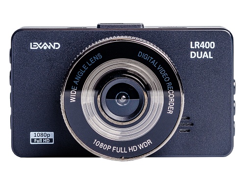 

Видеорегистратор LEXAND LR400, 2 камеры, 1920x1080 30 к/с, 130°, 3" 640x360, G-сенсор, microSD (microSDHC), черный (1744217), LR400