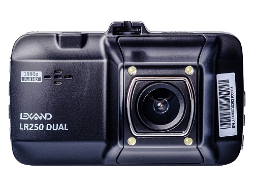 

Видеорегистратор LEXAND LR250 Dual, 2 камеры, 1920x1080 30 к/с, 130°, 3" 640x360, G-сенсор, microSD (microSDHC), черный (1653164), LR250 Dual