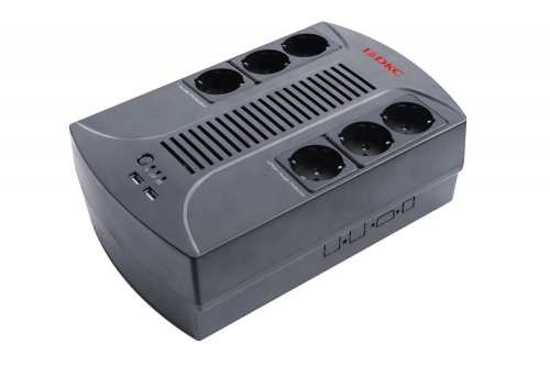 

ИБП DKC Info PDU, 600 VA, 360 Вт, EURO, розеток - 6, USB, черный (INFOPDU600)