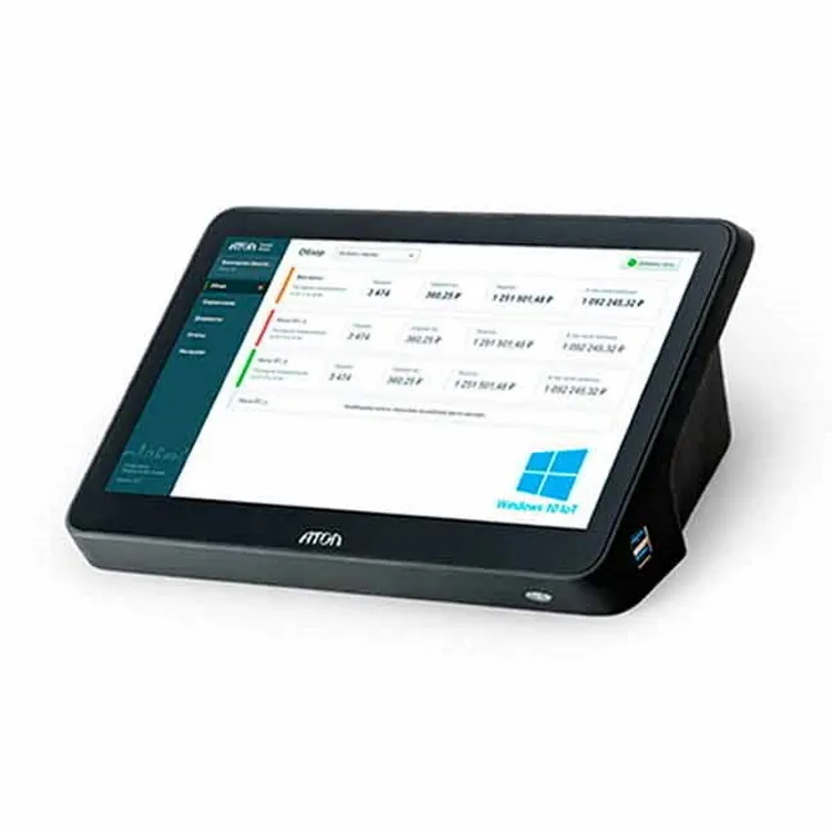 

Сенсорный терминал ATOL Optima V3, 11,6" Intel Celeron N3350, 4 ГБ ОЗУ, 64 ГБ eMMC, без АКБ, Windows 10 IoT(51003), Черный, V3