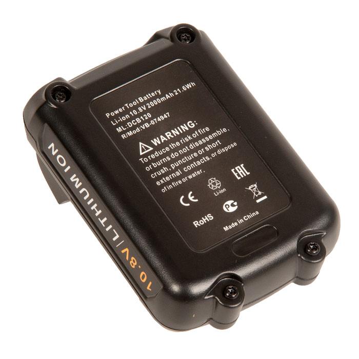 

Аккумулятор DCB127, 10.8V, 2Ah, Li-Ion для DeWalt DCD710, DCD710S2, DCF610, DCF610S2, DCF813S2, DCF815, DCF815N, DCF815S2, DCK210S2, DCK211S2, DCL040, DCL510, DCS310, DCS310S1, DCT410S1, DCT411S1, DCT414S1, DCD700, DCF805, DCF813, DCR006, DCT412, DCT414, 