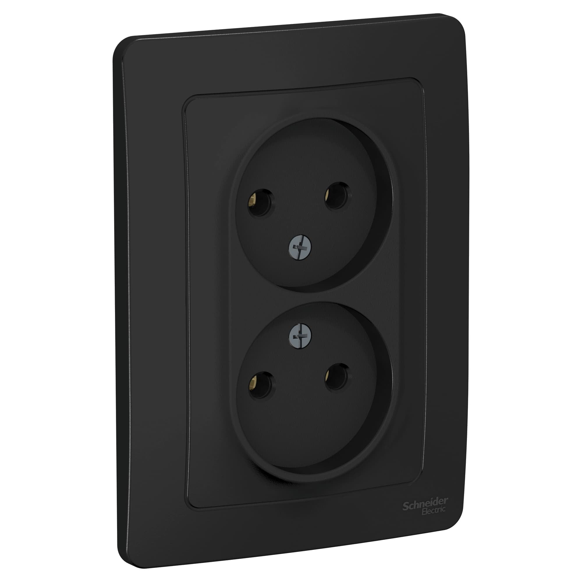 

Розетка Schneider Electric Blanca, скрытый монтаж, 2-х постовая, 16A, в сборе, IP20, антрацит (BLNRS000026)
