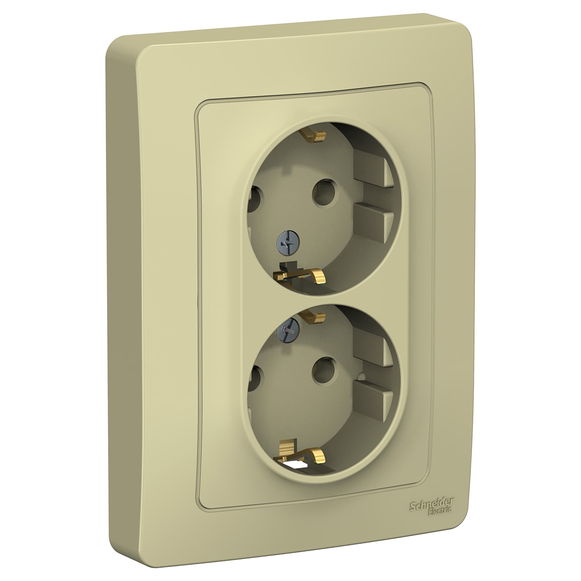 

Розетка Schneider Electric Blanca, скрытый монтаж, 2-х постовая, с з/к, 16A, в сборе, IP20, бежевый (BLNRS001027)