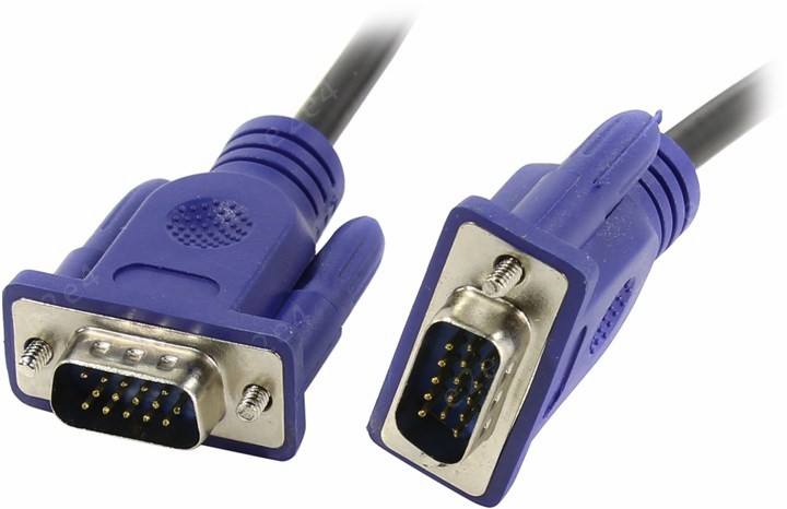 Кабель VGA(15M)-VGA(15M), экранированный, 1.8м, черный e2e4 (OT-VGA-VGA-1.8M-BK)