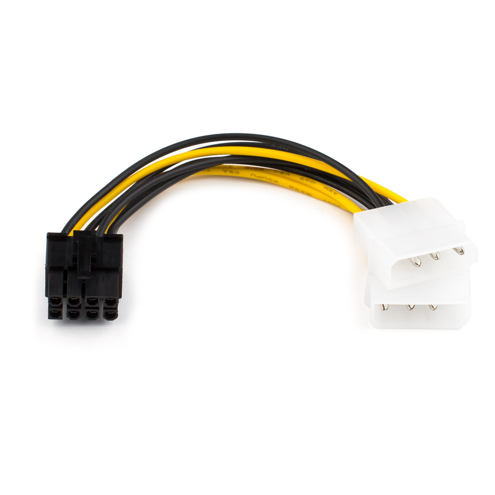 Переходник питания (адаптер) 2xMolex-PCI-E 8-pin e2e4, 15 см, прямой (OT-2MOLEX-PCIe-8P)