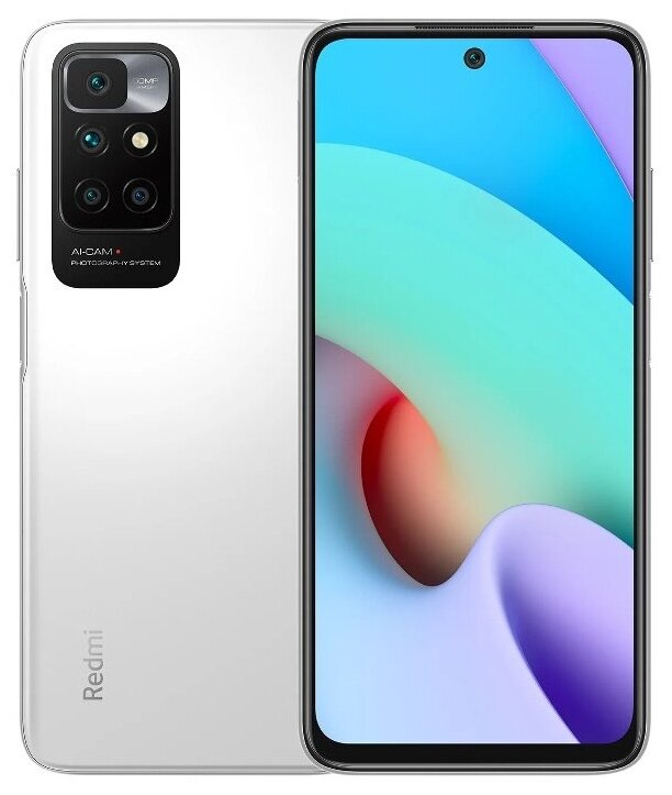 

Смартфон Xiaomi Redmi 10 2022, 6.5" 1080x2400 IPS, MediaTek Helio G88, 4Gb RAM, 128Gb, 3G/4G, NFC, Wi-Fi, BT, 4xCam, 2-Sim, 5000 мА⋅ч, USB Type-C, Android 11, белый (36682), Redmi 10 2022