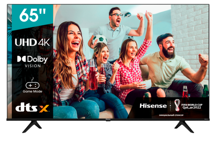 

Телевизор 65" Hisense 65A6BG, 4K, 3840x2160, DVB-T /T2 /C, HDMIx2, USBx1, WiFi, Smart TV, черный (65A6BG), 65A6BG