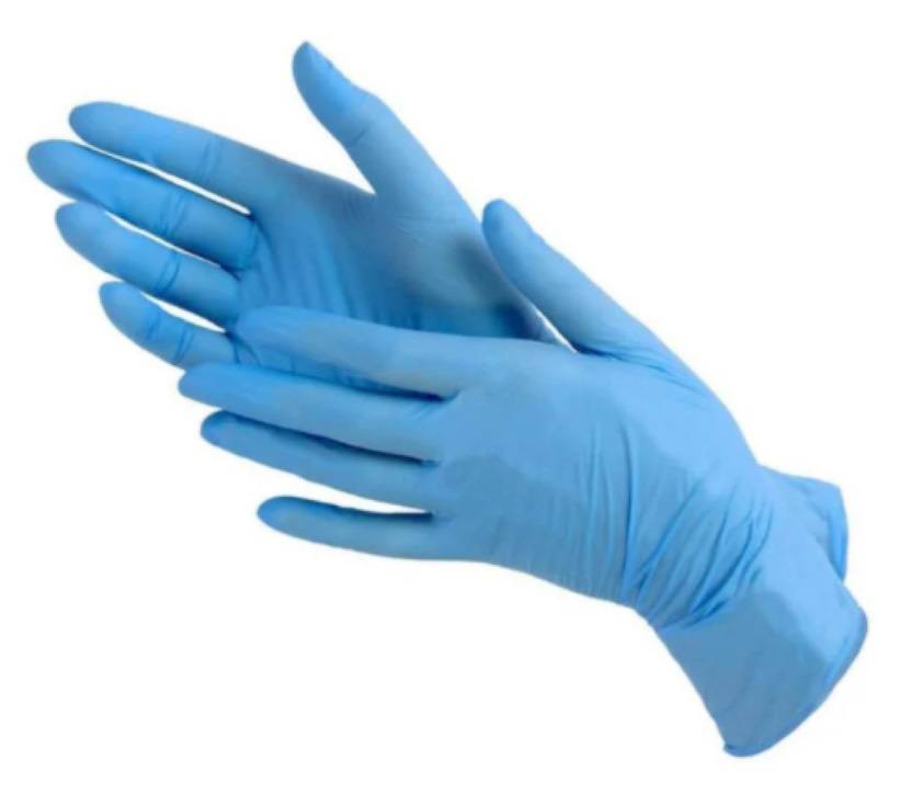 Перчатки Одноразовые нитрил, неопудренные, пар в упаковке: 100, L, голубой, SKY Spectrum (1659231)