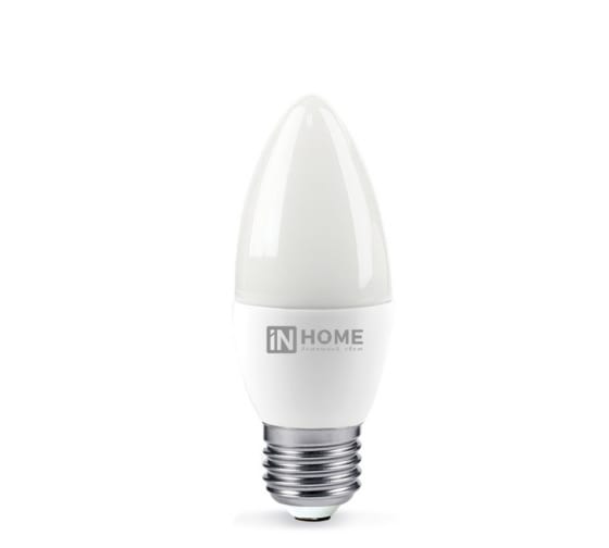 

Лампа светодиодная E27 свеча/C38, 11Вт, 6500K / холодный свет, 1050лм, IN HOME LED-СВЕЧА-VC (4690612024868), LED-СВЕЧА-VC