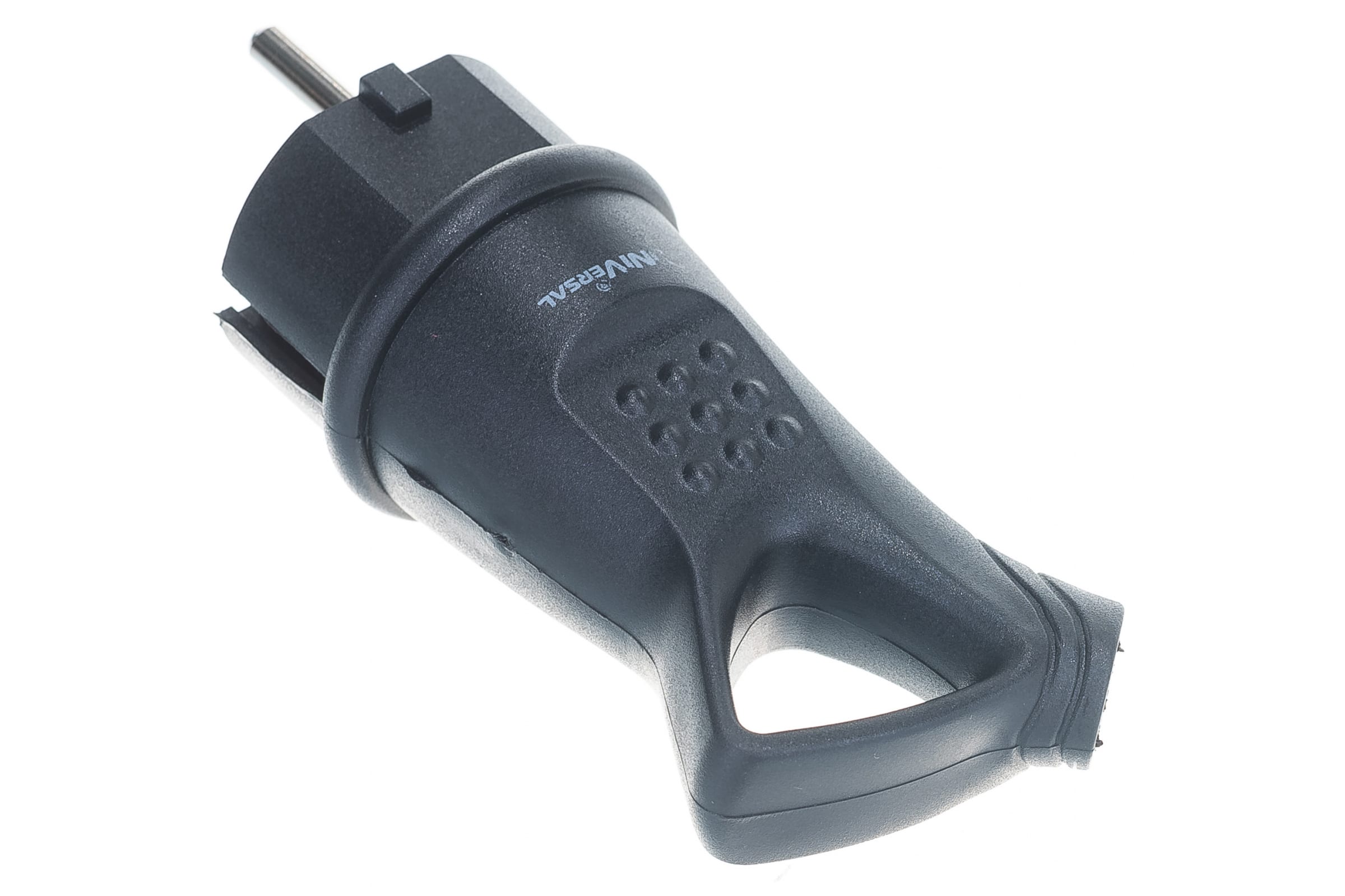 

Вилка угловая UNIVersal, Schuko, 16А, с/з, IP44, черный (0003)
