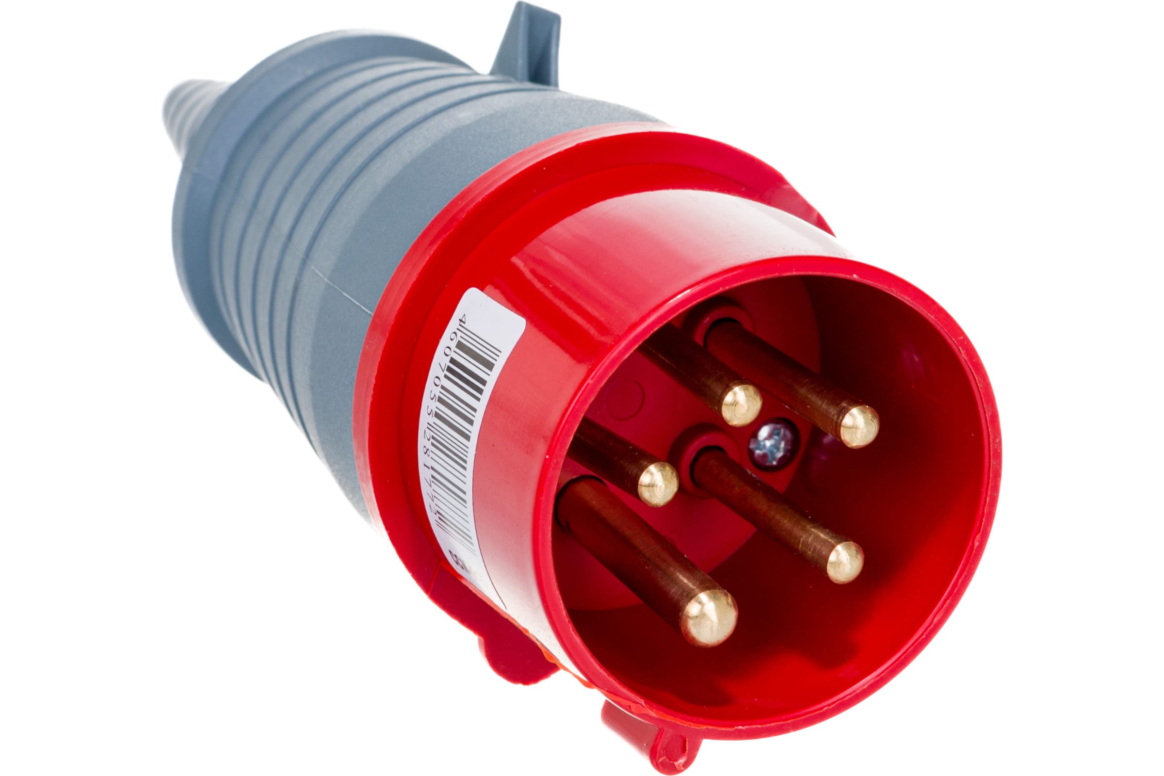 Вилка прямая IEK, кабельная, 16A, с/з, IP44, красный (PSR02-016-5)