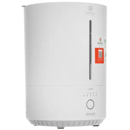 

Увлажнитель воздуха Royal Clima RUH-LZ300/4.8E-WT ультразвуковой 4.8л., до 30 м², 300 мл/ч, ионизация, белый/серый, LAZIO, RUH-LZ300/4.8E-WT