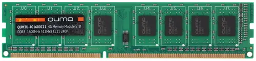 Память DDR3 DIMM 4Gb, 1600MHz Qumo (QUM3U-4G1600С11)