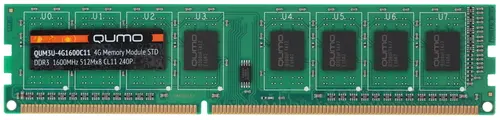 

Память DDR3 DIMM 4Gb, 1600MHz, CL11, 1.5 В, Qumo (QUM3U-4G1600С11), QUM3U-4G1600С11