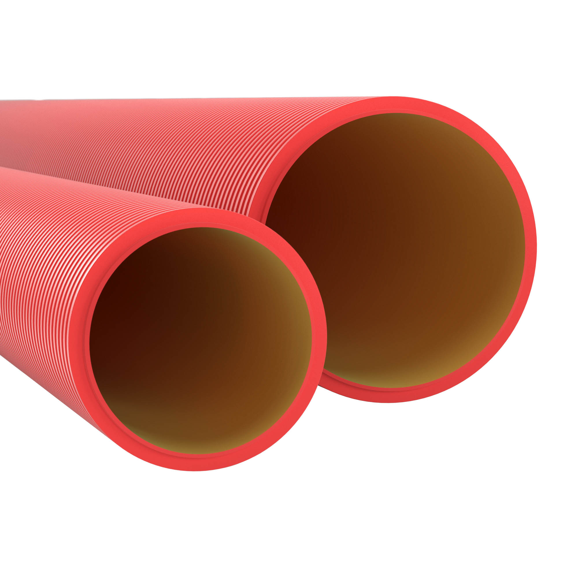 Труба гофрированная DKC, 110мм/91мм, 6м, полиэтилен, красный (160911)