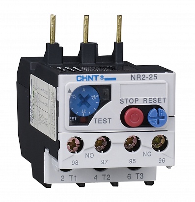 

Реле тепловое CHINT NR2-25, 1.6-2.5А, 690B, белый (268131), NR2-25