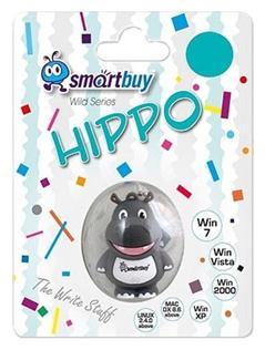 

Флешка 32Gb USB 2.0 SmartBuy Wild Series Hippo 32GB, серый, Wild Series Hippo 32GB