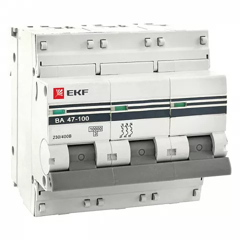 

Выключатель автоматический EKF PROxima трехполюсный (3P/3П) 63А D 10кА (mcb47100-3-63D-pro)