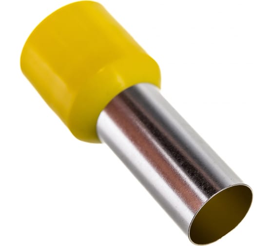 Наконечник НШВИ штыревой втулочный изолированный, 25 мм², медь, луженый, под опрессовку, желтый, КВТ 25-16 (79453)