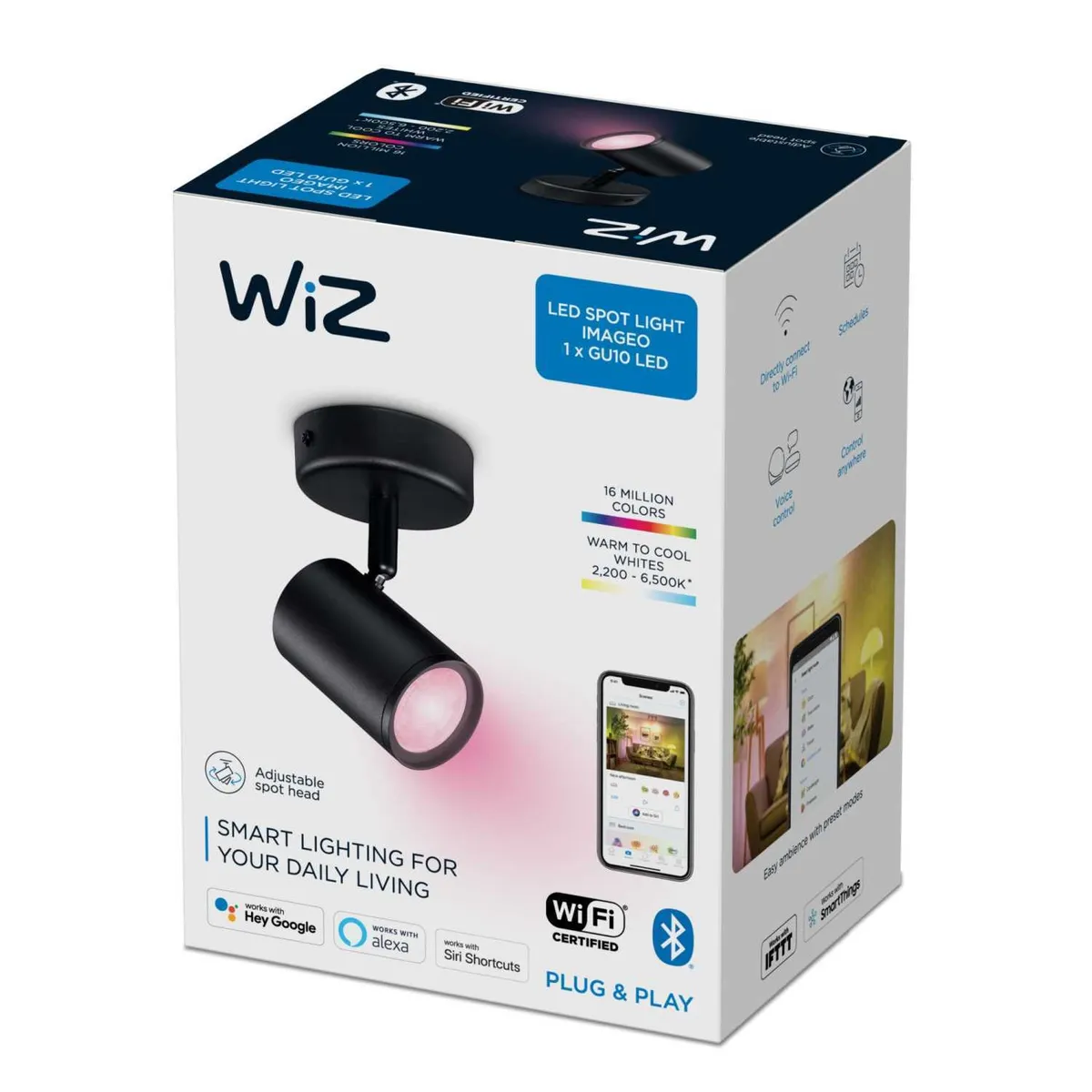 Светильник WiZ IMAGEO встроенные светодиоды, 2200K-6500K