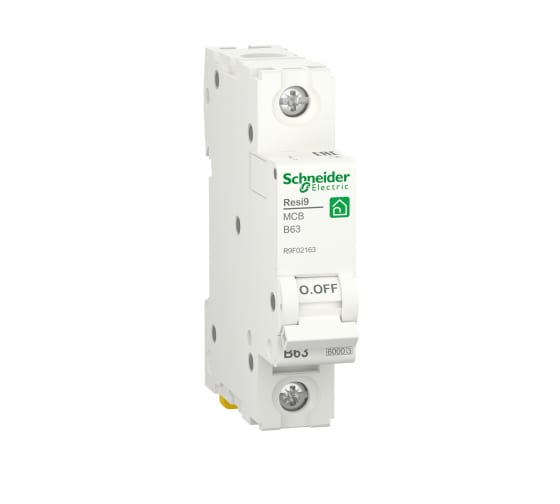 

Выключатель автоматический Schneider Electric однополюсный (1P/1П) 63A B 6кА (R9F02163), 0