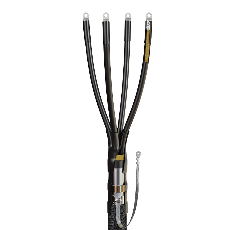 Муфта кабельная концевая 4 жилы 150 мм²-240 мм² термоусадка, от -50°С до +50°С, КВТ 10КНТп 4КВНТп-1-150/240 (Б) (57893)