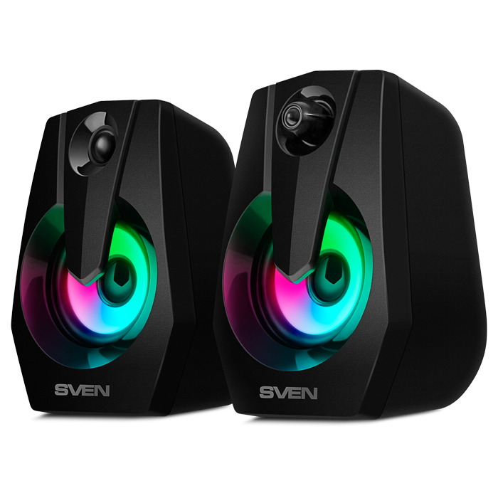 

Акустика 2.0 SVEN 370, 2 Вт, подсветка, черный (SV-020552), 370