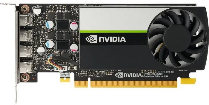 Видеокарта DELL NVIDIA Quadro T1000, 4Gb DDR6, 128bit, PCI-E, 4miniDP (490-BGXU)