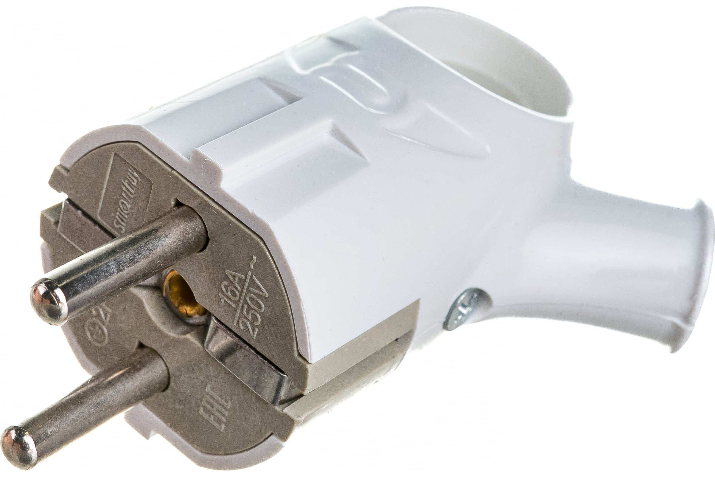 Вилка угловая SmartBuy, Schuko, 16А, с/з, IP20