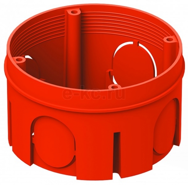 Коробка установочная HEGEL КУ1106-И, модулей: 1, мест: 1, ⌀6.8 см x 4 см, для полых стен, красный (4035407)