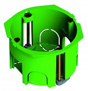 Коробка установочная HEGEL ГИПРОК КУ1201-01-И, модулей: 1, мест: 1, ⌀6.8 см x 4.5 см, для полых стен, зеленый (101414)
