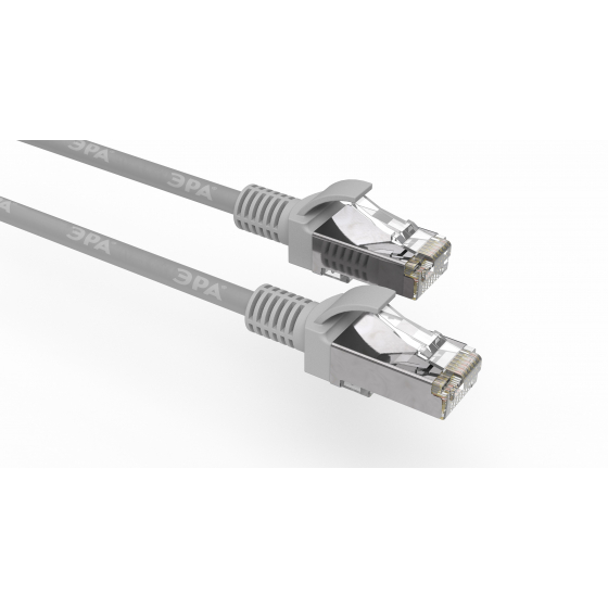 

Патч-корд FTP кат.5e, 1м, RJ45-RJ45, серый, экранированный, ЭРА PC-1F (Б0051344), PC-1F