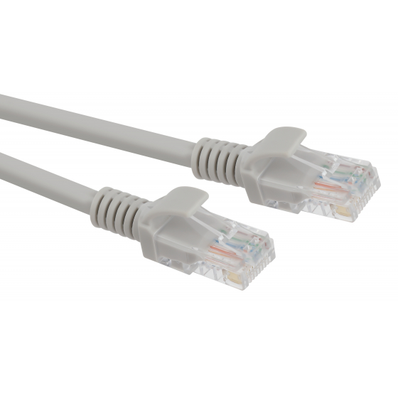 

Патч-корд UTP кат.5e, 2м, RJ45-RJ45, серый, CU, ЭРА PC-2U (Б0051411), PC-2U