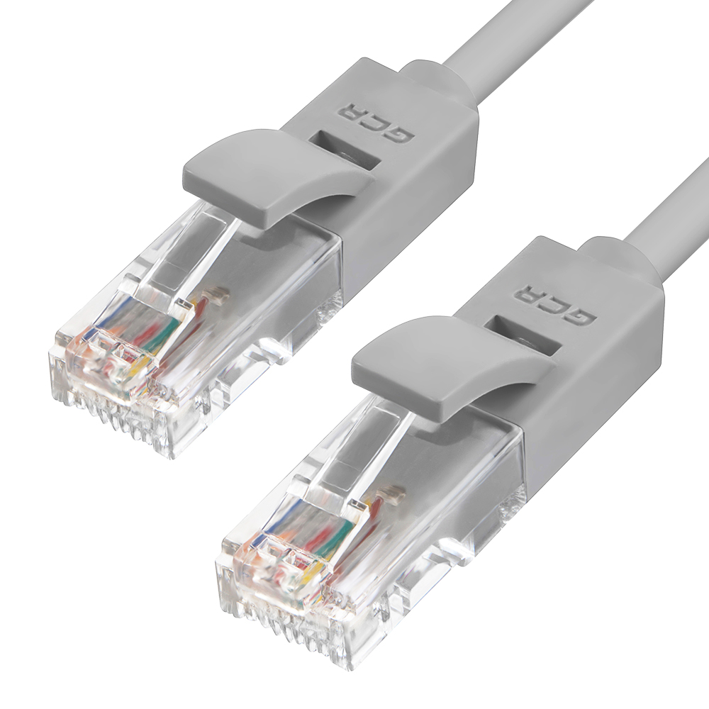 Патч-корд UTP кат.5e, 1.5м, RJ45-RJ45, серый, Greenconnect (GCR-LNC03-1.5m)