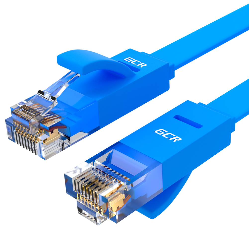 Патч-корд UTP кат.6 0.15м, RJ45-RJ45, синий, Greenconnect (GCR-LNC621-0.15m) - фото 1