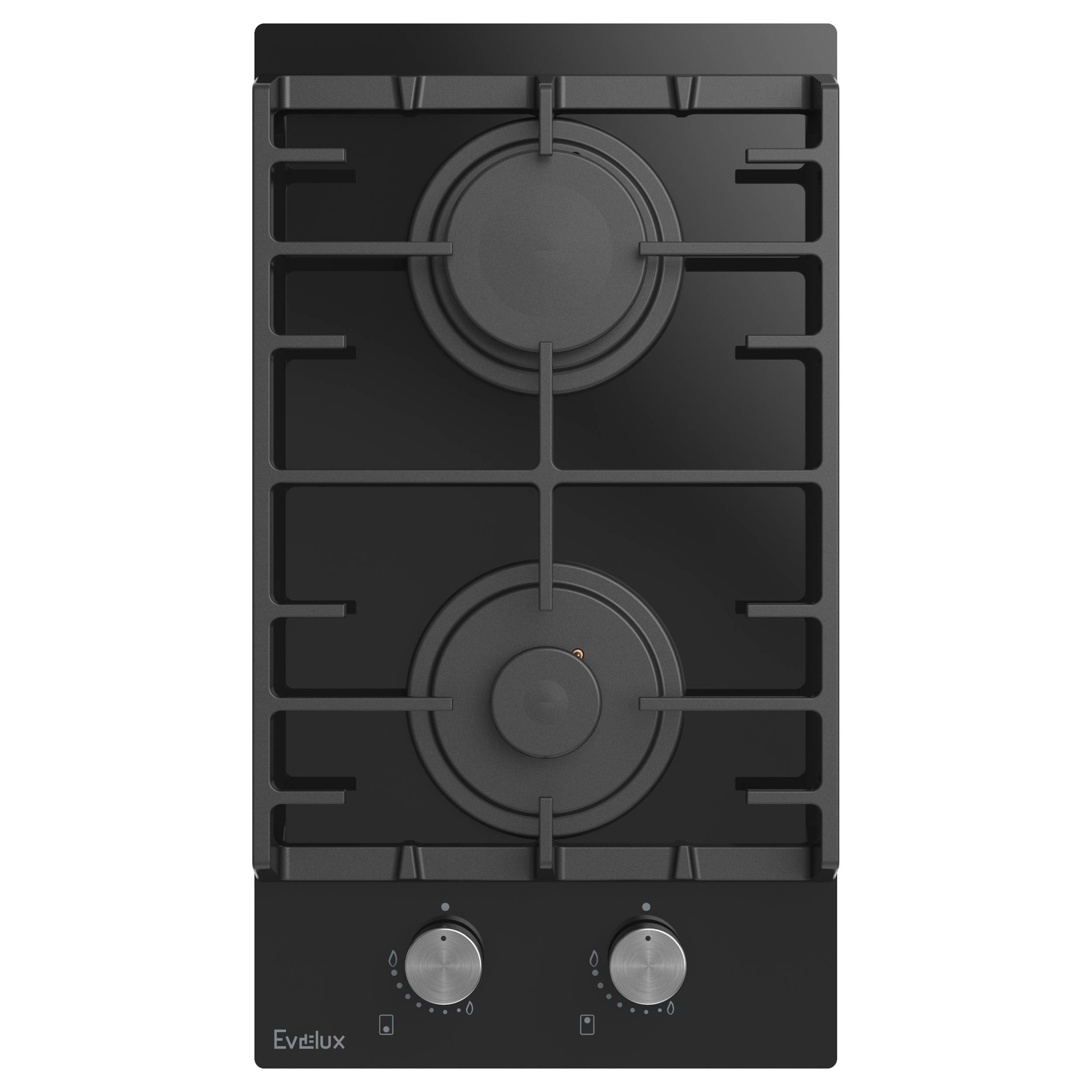 

Газовая варочная панель EVELUX HEG 300 BG 2 конфорки, черный (HEG 300 BG), Черная, HEG 300 BG